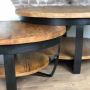 Merkloos Sans marque Mango salontafel Paras 70 cm industriële salontafel van mangohout - Thumbnail 1