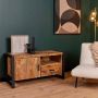 Merkloos Sans marque TV-meubel Boaz 110 cm met deur en open vak - Thumbnail 1