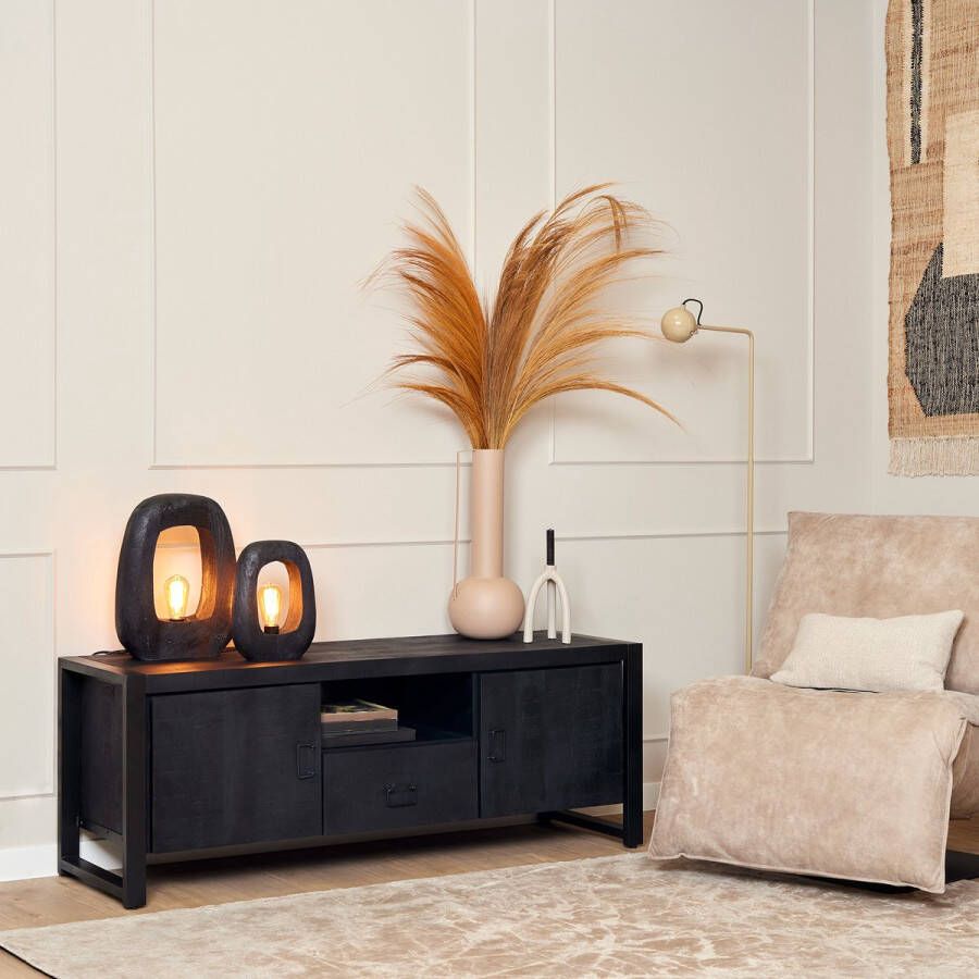 Starfurn Tv meubel Boaz Black 150 cm | Twee deuren en een lade STF-822