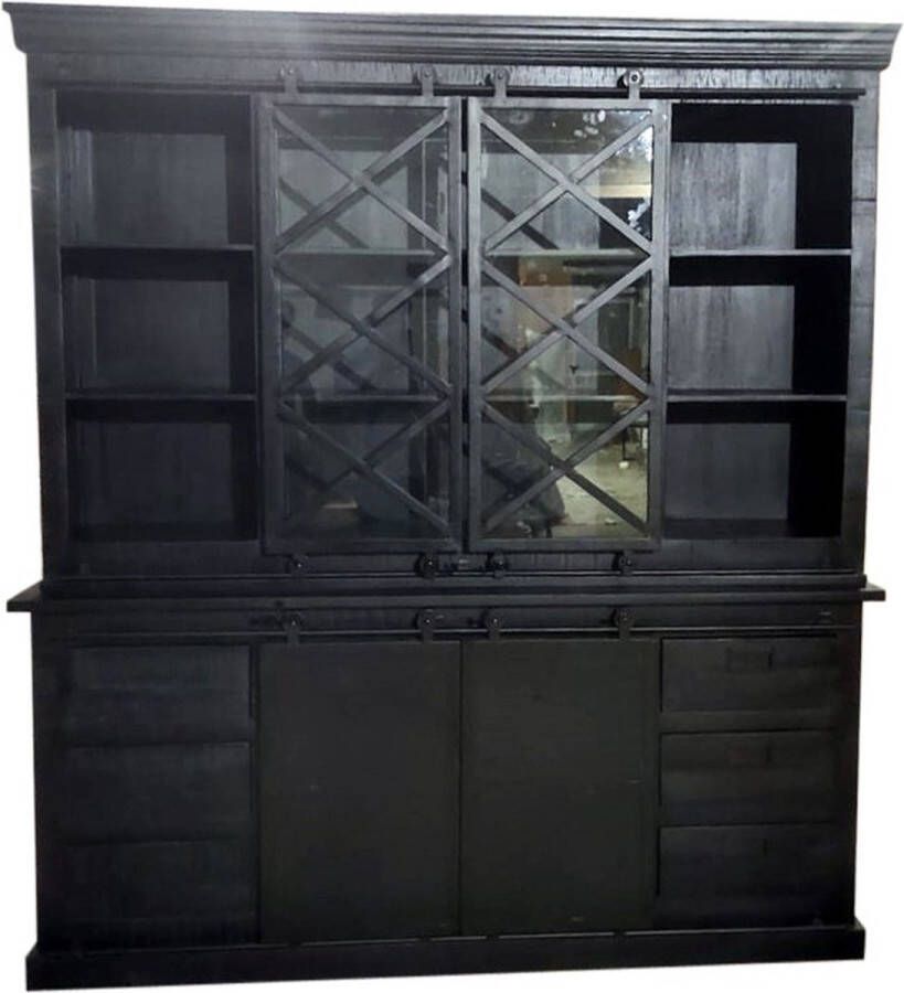 Starfurn Vitrinekast Fresno Black XXL|STF-706