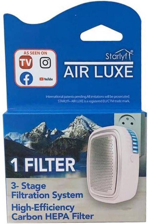 Industex Starlyf mobiele luchtreiniger Air Luxe met HEPA-filter & UV-licht Wit
