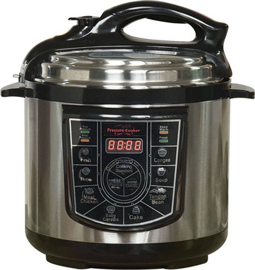 Starlyf Pressure cooker 4 liter| Multicooker RVS met timer Rijstkoker Elektrische Snelkookpan| Pasta koker| Stomer| Stoomkoker