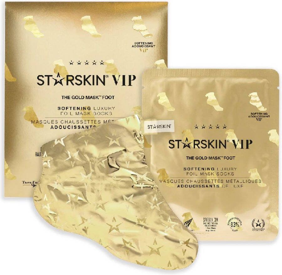 Starskin VIP Gold Voetmasker Eeltverwijderaars Eeltsokken Korean Skincare 83% Bulgarian Rosewater