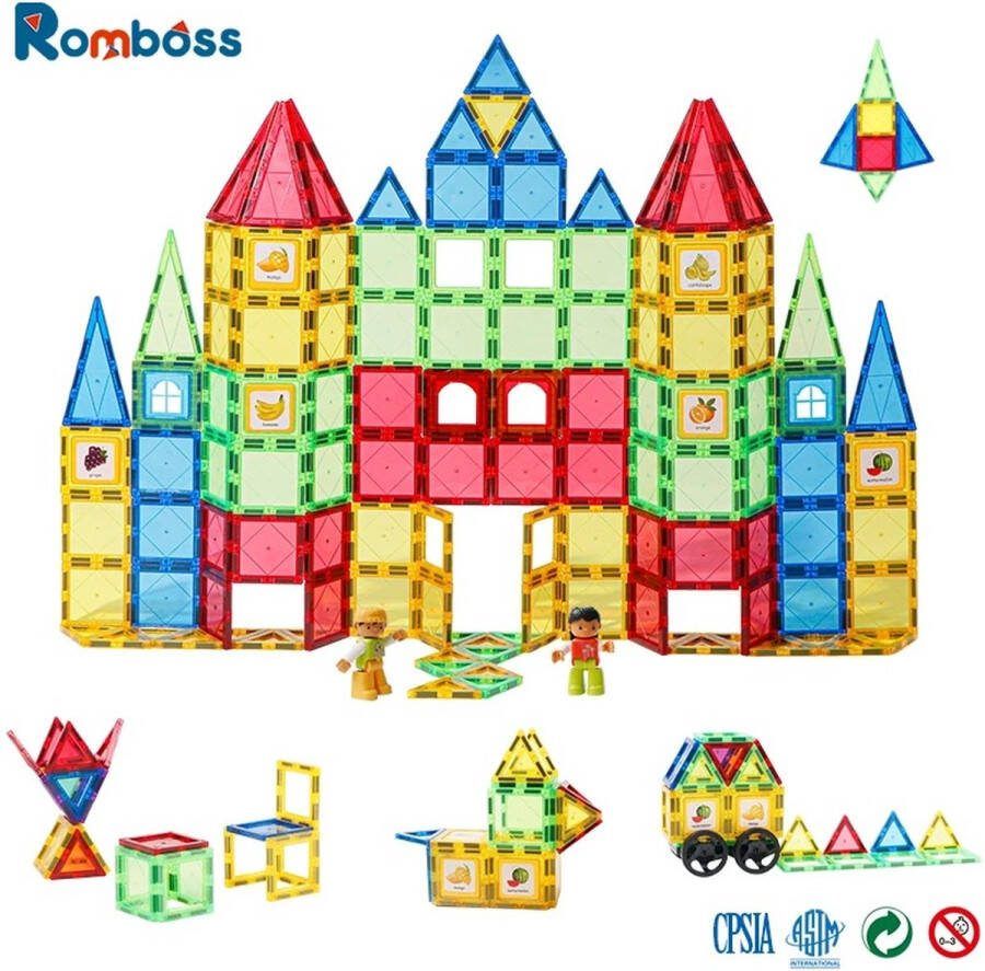 Starstation Magnetische Bouwstenen Magnetic Tiles Magnetische Bouwblokken Magnetic Toys Vanaf 3 jaar 101 stuks