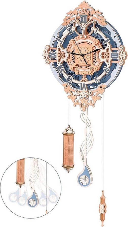 Starstation Romantic Notes Wall Clock Klok Knutselen Houten modelbouw DIY Hout 3D puzzel Tieners Volwassenen 231 stukjes