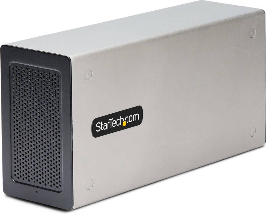 Startech .com 2TBT3-PCIE-ENCLOSURE laptop dock & poortreplicator Bedraad Zilver