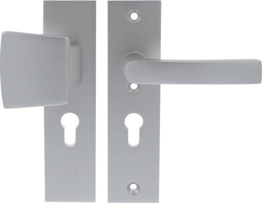 STARX Veiligheidsbeslag – Deurbeslag – Duwer Kruk – Kortschild – Aluminium – PC55 mm