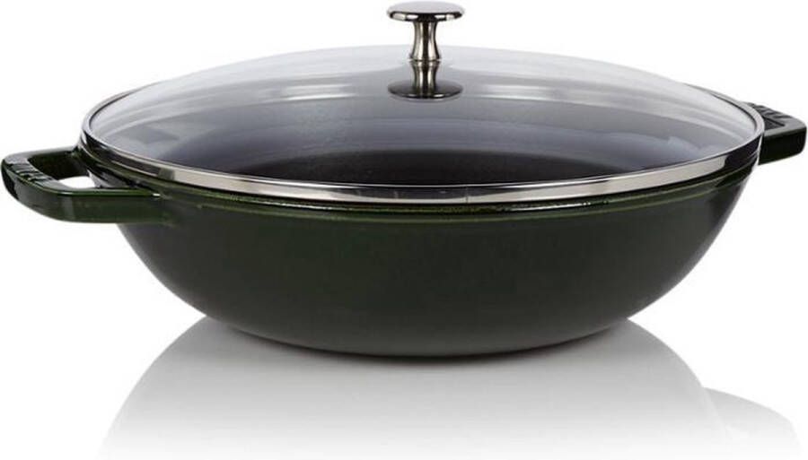 Staub Wok met glazen deksel 30 cm zwart 4 l | Potten&Pannen | Keuken&Koken Keukengerei | 1312923