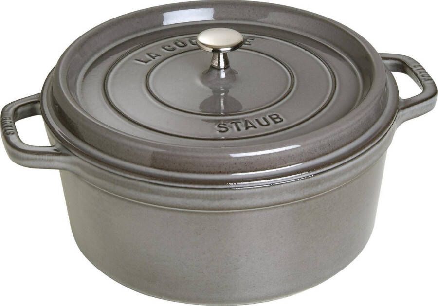 Staub Ronde Cocotte 28 cm grafietgrijs 6 7 l | Potten&Pannen | Keuken&Koken Keukengerei | 1102818