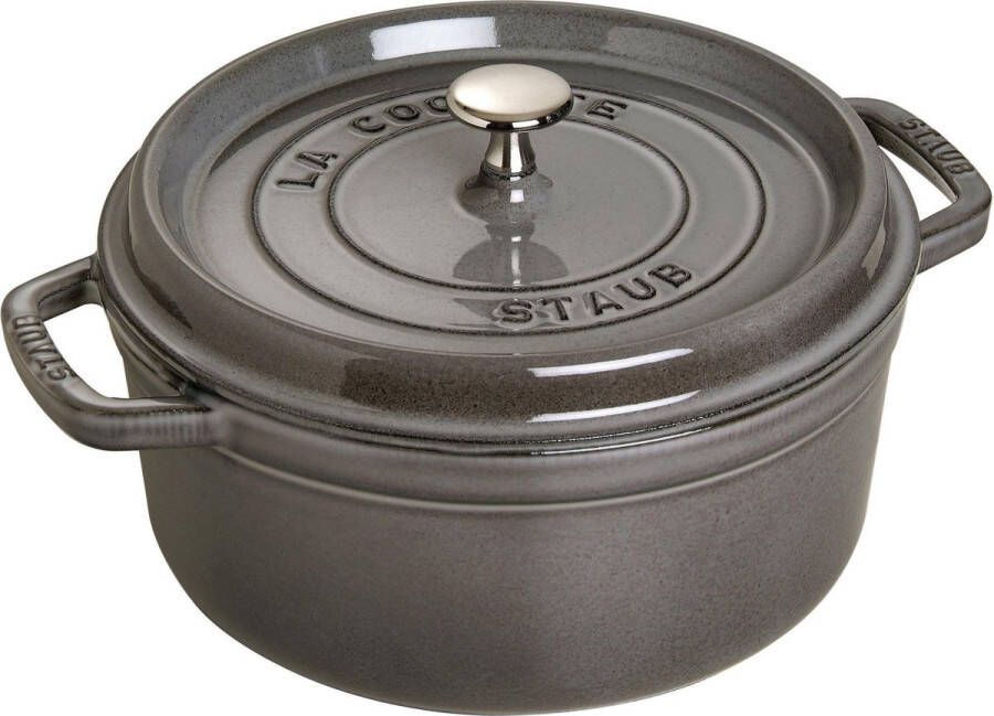 Staub Ronde Cocotte 24 cm grafietgrijs 3 8 l | Potten&Pannen | Keuken&Koken Keukengerei | 1102418