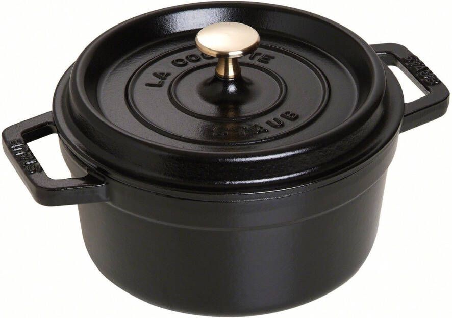 Staub Ronde Cocotte 20 cm zwart 2 l | Potten&Pannen | Keuken&Koken Keukengerei | 1102025