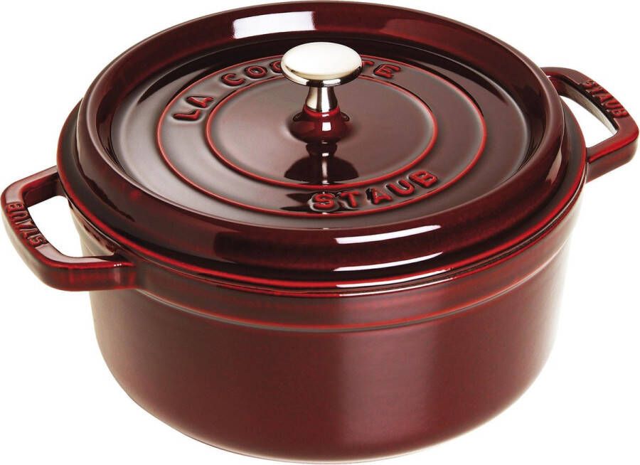 Staub Ronde Cocotte 24 cm grenadine 3 8 l | Potten&Pannen | Keuken&Koken Keukengerei | 1102487