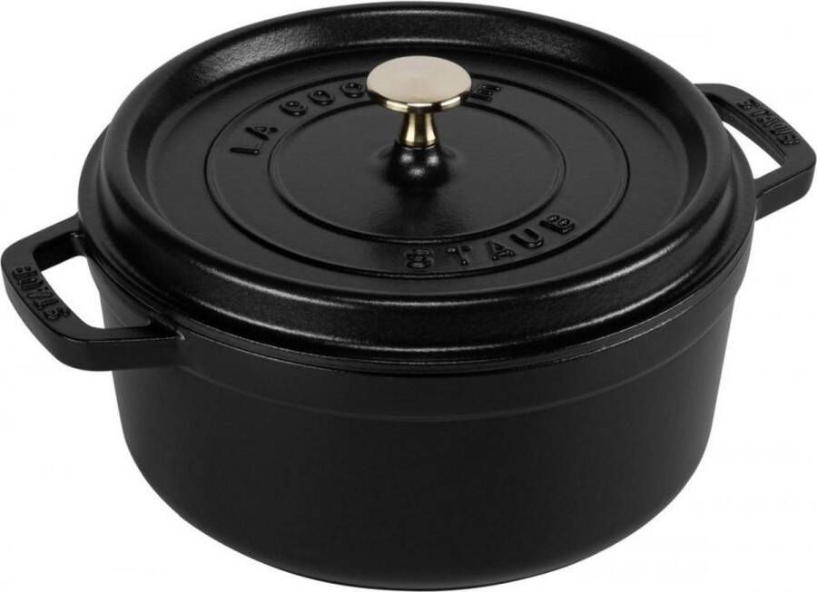 Staub Ronde Cocotte 24 cm zwart 3 8 l | Potten&Pannen | Keuken&Koken Keukengerei | 1102425