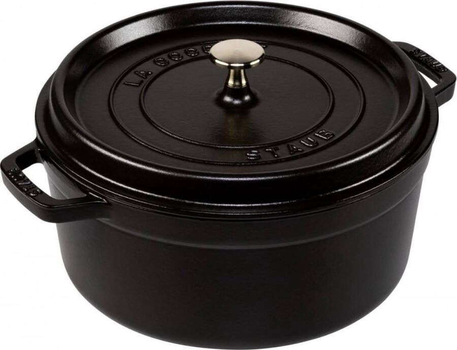 Staub Ronde Cocotte 26 cm Zwart | Potten&Pannen | Keuken&Koken Keukengerei | 1102625 - Foto 2