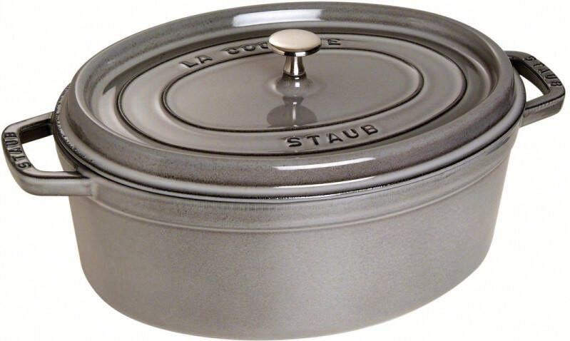 Staub Braadpan Ovaal Cocotte Grafietgrijs ø 31 cm 5.5 liter