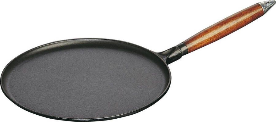 Staub Pannenkoekenpan Crepepan Zwart ø 28 cm geëmailleerde anti-aanbaklaag