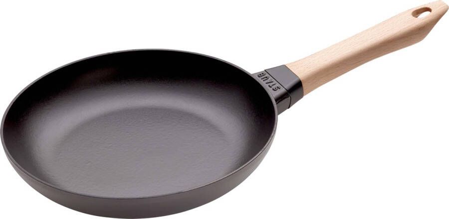 Staub Bakpan houten steel 24 cm zwart | Potten&Pannen | 3272340026812