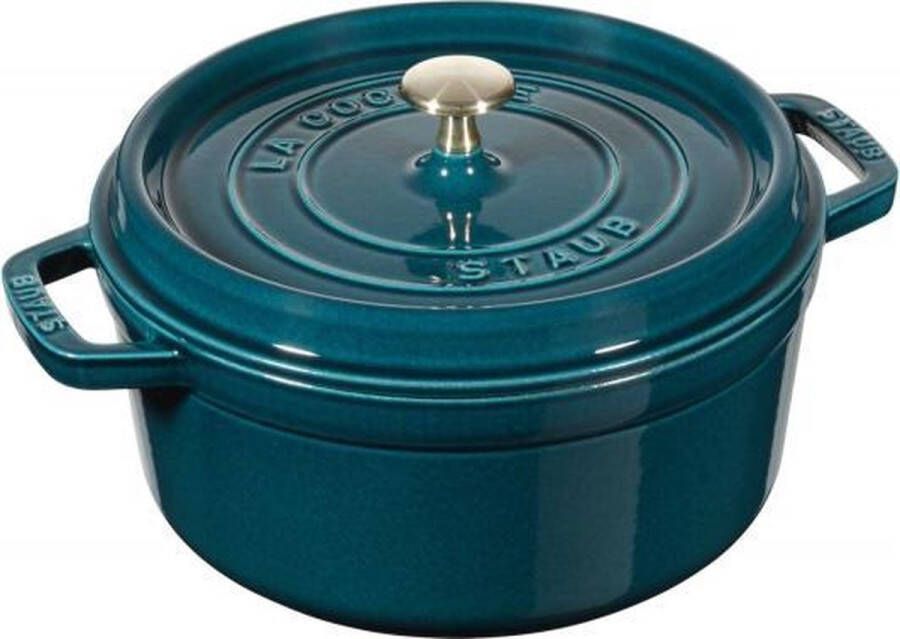 Staub &apos;La Mer&apos; Braadpan 24 Cm Voor Inductie Deksel Keramisch Blauw