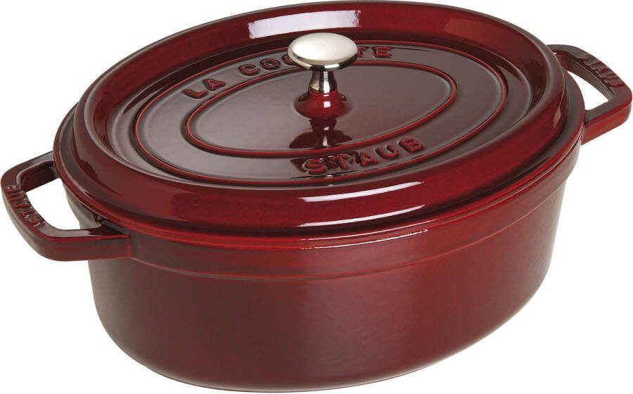 Staub ovale braadpan 29cm grenadine