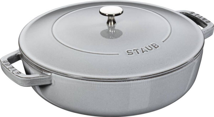 Staub Sauteerpan 28 Cm Grijs Met Chistera Drop Stucture 12612818