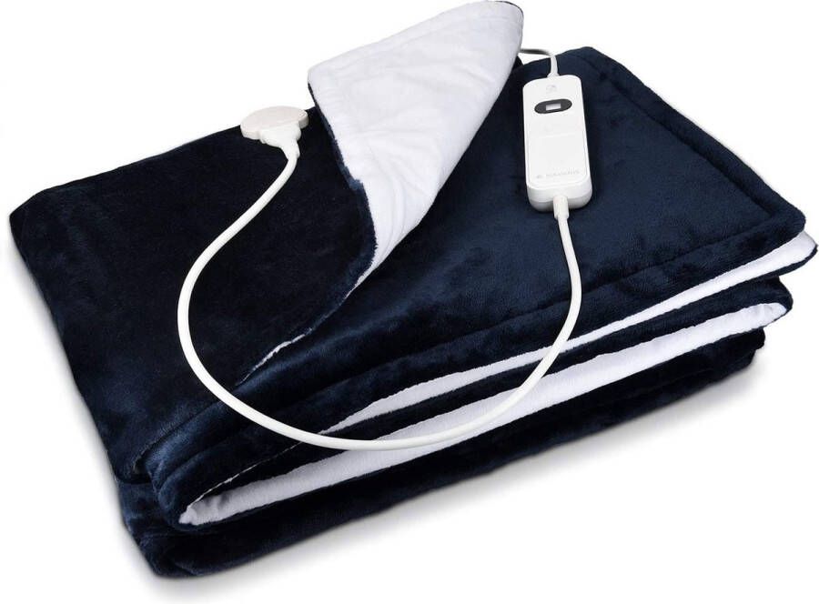 StayPowered XXL Elektrische deken warmtedeken voor 2 personen Energiezuinig 3 standen en timer 180 x 130cm fluweelzacht wasbaar elektrische bovendeken
