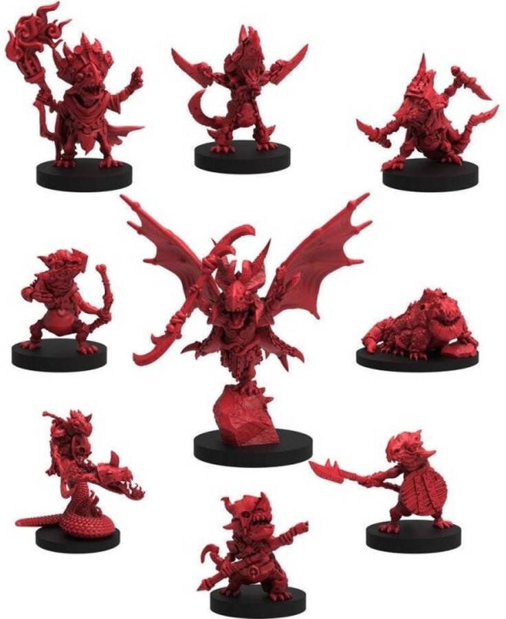 Steamforged Games Ltd. Epic Encounter RPG set Shrine of the Kobold Queen Boardgame- Dungeons and Dragons 5e Adventure set miniatures DM Guide Tokens Dubbelzijdige Playmat