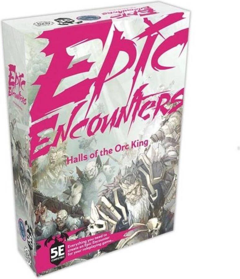 Steamforged Games Ltd. Epic Encounters Halls of the Orc King Dungeons and Dragons 5e Adventure set miniatures DM Guide Tokens Dubbelzijdige Playmat
