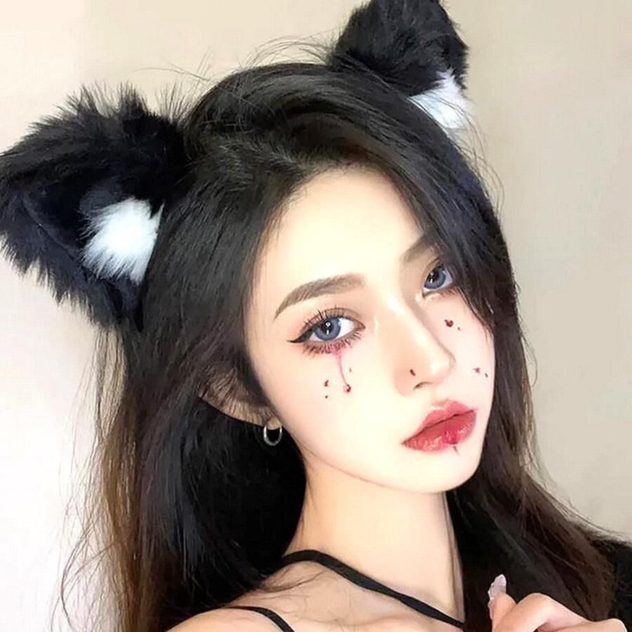 Steampunk heaven katten oortjes op tiara – cat ears – Lilou poes kat oren kat tiara – oren kat kattenor carnaval kat haarband kat-diadeem -festival-oortjes sexy haar accessoire