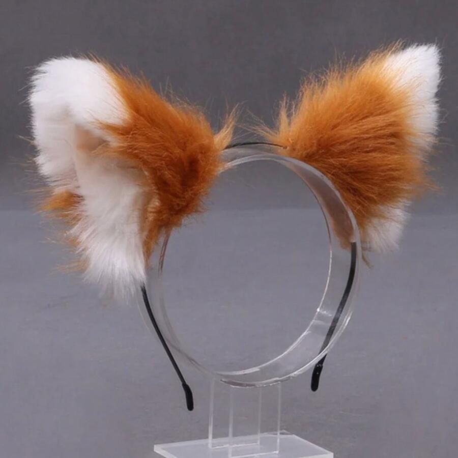 Steampunk heaven vos oortjes op tiara – fox ears – Vulpix -vos vossen oren vos tiara- – oren vos vossenoor carnaval vos haarband vos-diadeem -festival-oortjes sexy haar accessoire –
