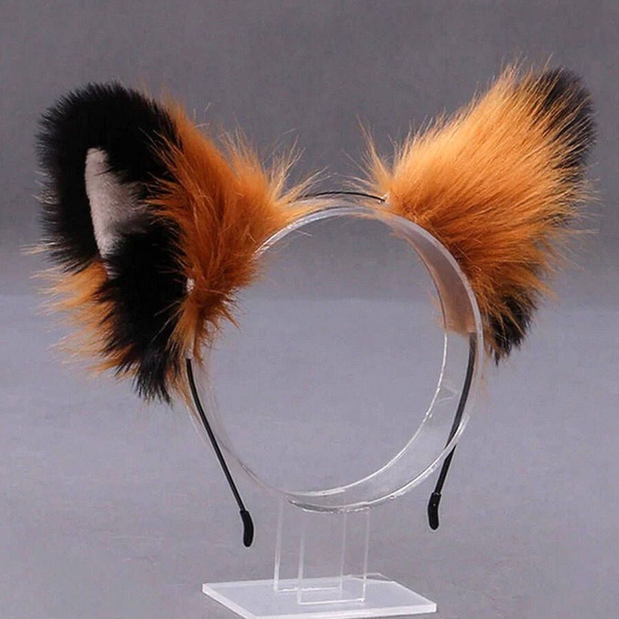Steampunk heaven vos oortjes op tiara – fox ears – Vulpix -vos vossen oren vos tiara- – oren vos vossenoor carnaval vos haarband vos-diadeem -festival-oortjes sexy haar accessoire