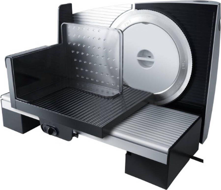 Steba AS200 Snijmachine Solinger RVS 2-in 1 mes geschikt voor ham en kaas met Ø 170 mm 110 Watt Inox Zwart