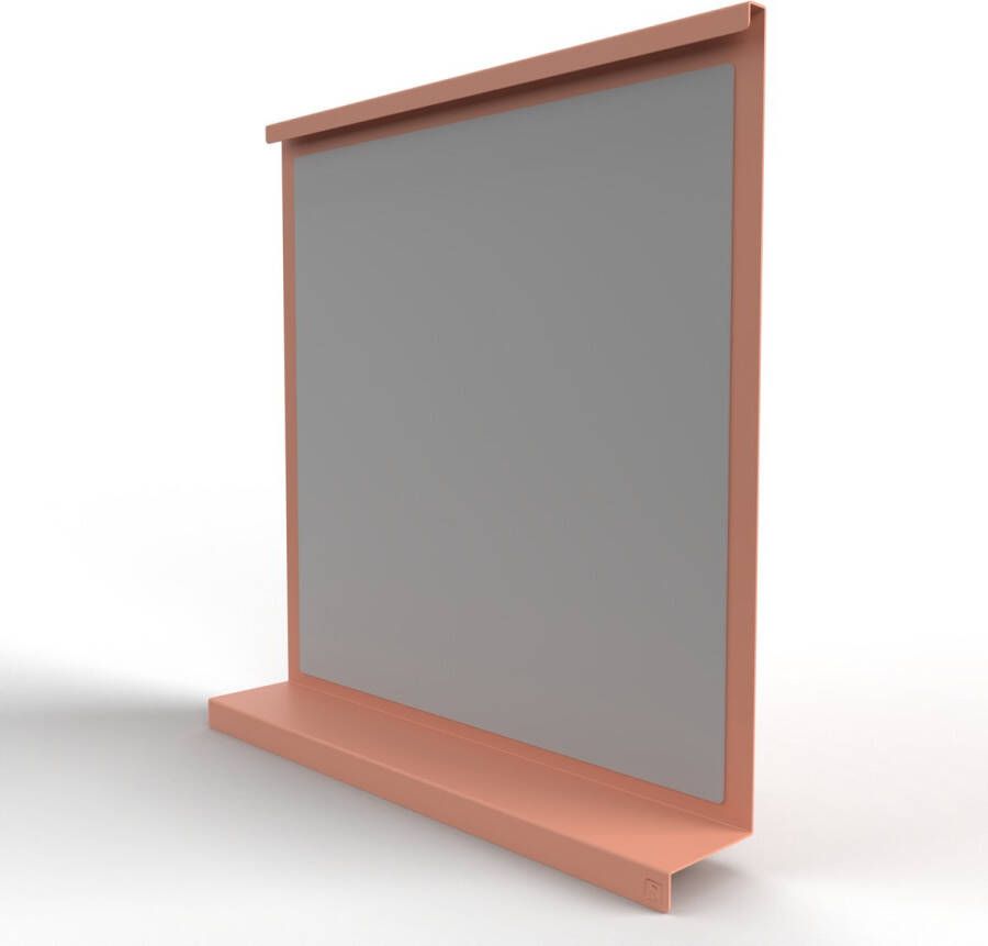Steellish Spiegel Murano Medium Blush Oud Roze Wandspiegel Metaal Strak Design Modern 63 x 11 x 60 cm