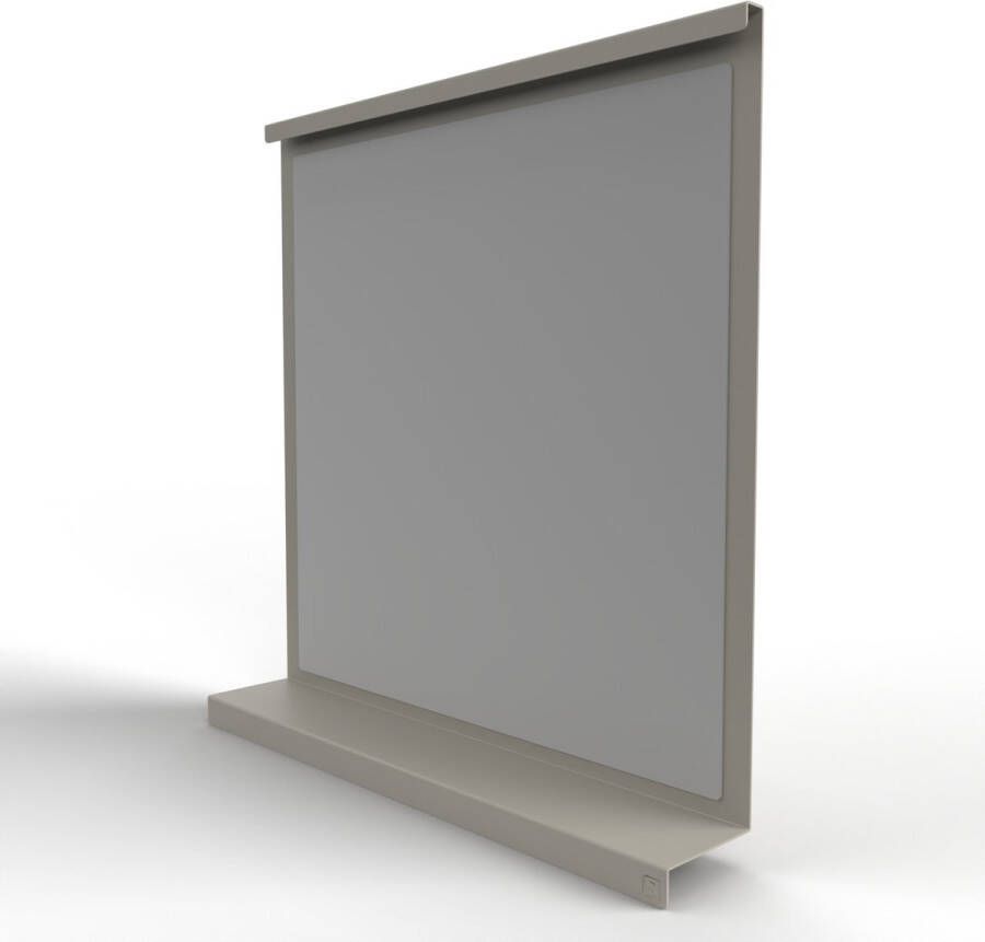 Steellish Spiegel Murano Medium Licht Grijs Wandspiegel Metaal Strak Design Modern 63 x 11 x 60 cm