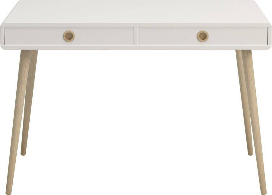 Leen Bakker Bureau Soft Line wit 75 9x114 1x57 cm