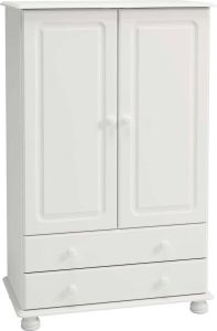 Leen Bakker Kledingkast Richmond 2-deurs wit 137 2x88 2x46 8 cm