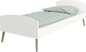 Steens SLK Kinderbed Massief eikenhout en Mdf Wit Inclusief bedbodem 90x200 cm