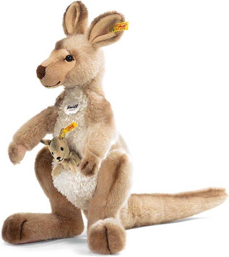 Steiff Kango kangaroo with baby beige tipped 40cm