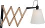 Steinhauer Liv Wandlamp schaarmodel berken hout + witte kap Modern - 2 jaar garantie - Thumbnail 1