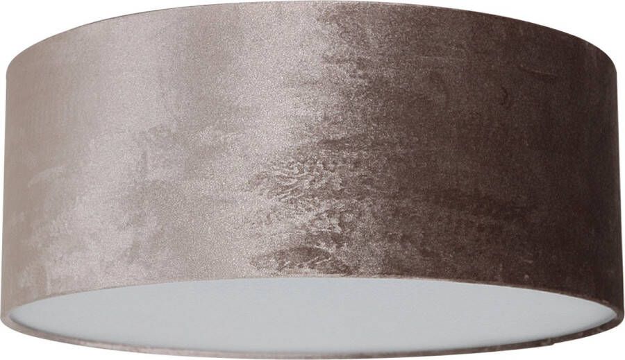 Steinhauer Prestige Chic plafondlamp met grijze velvet kap Ø50 cm dimbaar