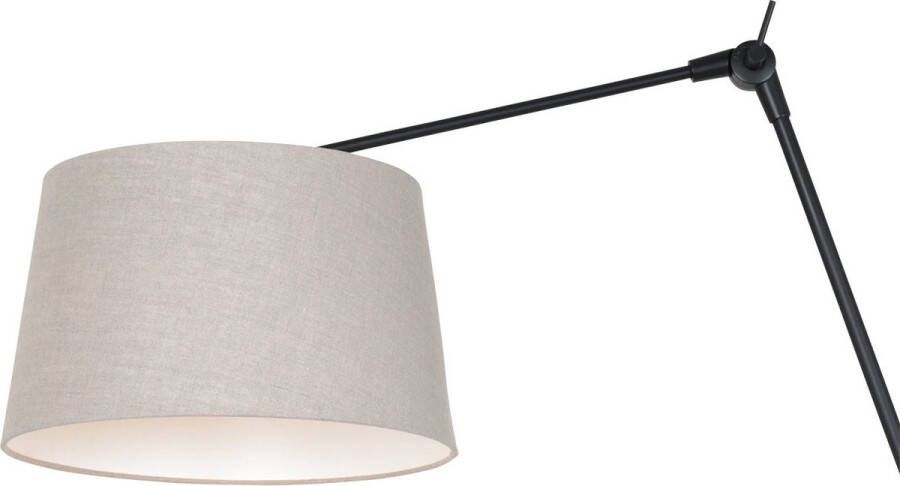 Steinhauer Prestige Chic wandlamp kap ⌀30 cm taps tot 105 cm diep dimmer op het product E27 zwart en grijs