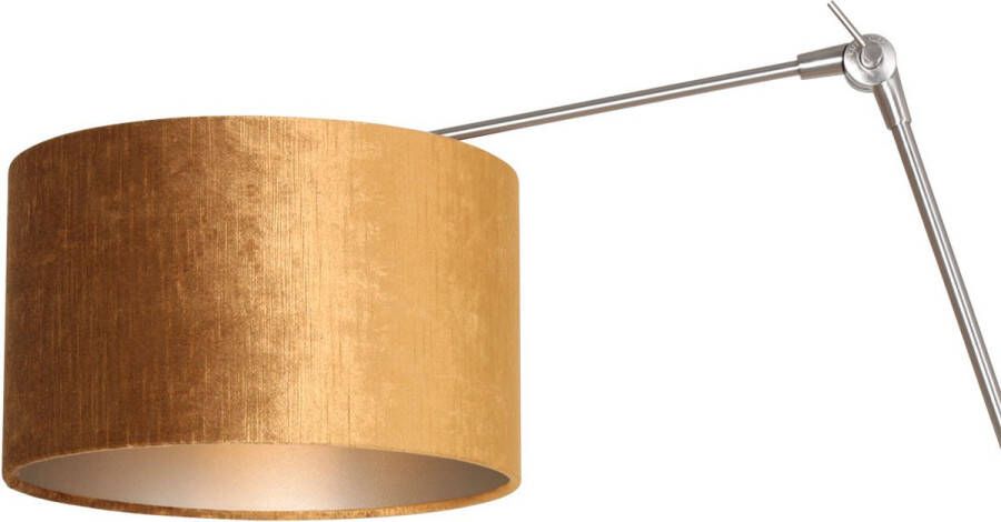 Steinhauer Prestige Chic wandlamp kap ⌀30 cm tot 105 cm diep dimmer op het product E27 staal en okergeel