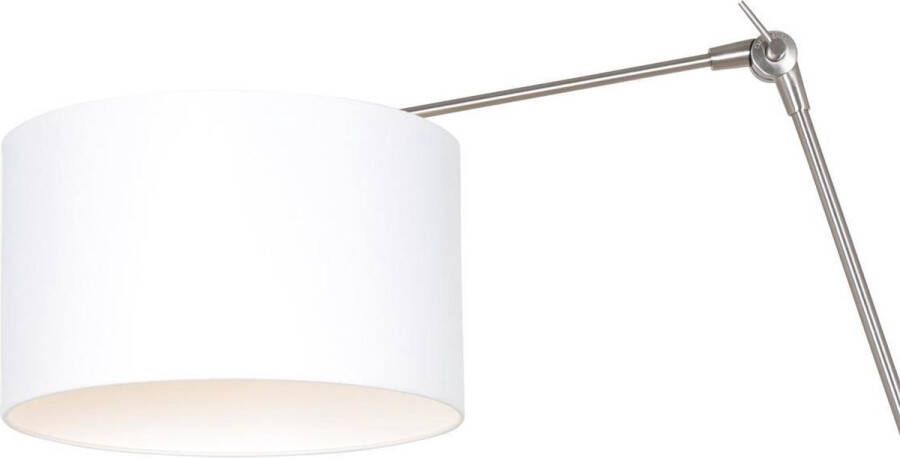 Steinhauer Prestige Chic wandlamp kap ⌀30 cm tot 105 cm diep dimmer op het product E27 staal en wit