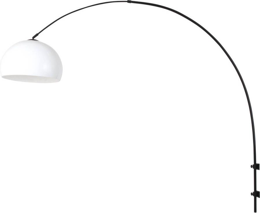 Steinhauer Sparkled Light wandlamp boog kap ⌀40 cm bol draai- en uittrekbaar zwart met wit