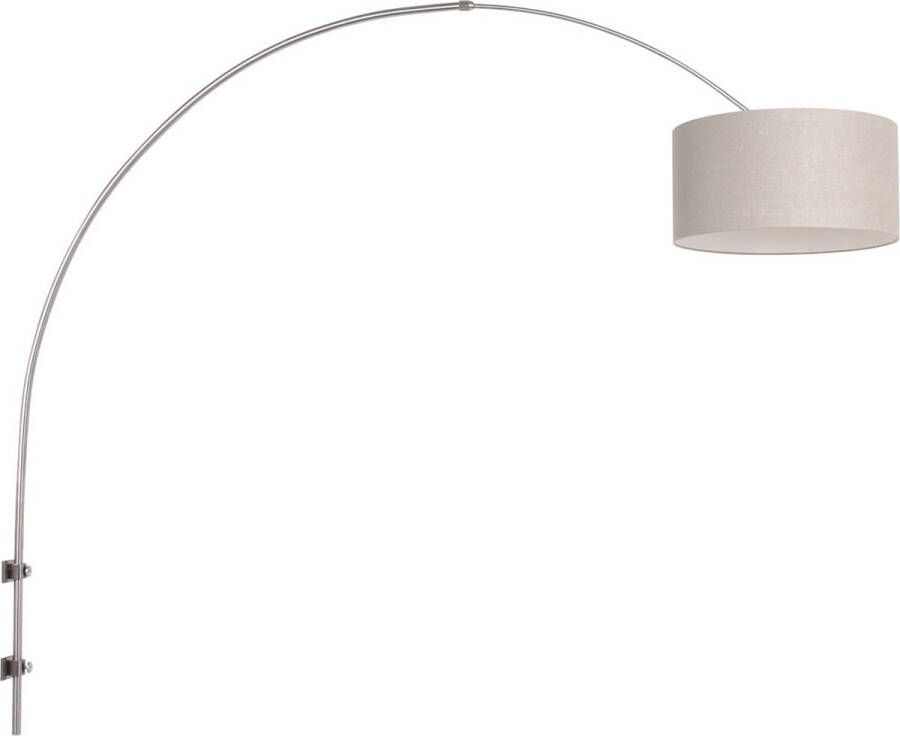 Steinhauer Sparkled Light wandlamp boog kap ⌀40 cm draai- en uittrekbaar staal met grijs