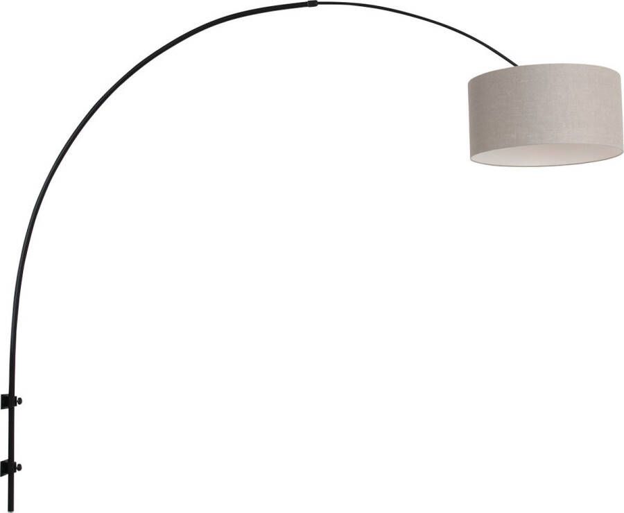 Steinhauer Sparkled Light wandlamp boog kap ⌀40 cm draai- en uittrekbaar zwart met grijs