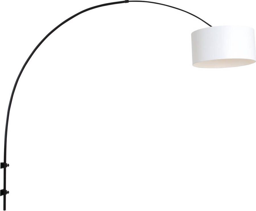 Steinhauer Sparkled Light wandlamp boog kap ⌀40 cm draai- en uittrekbaar zwart met wit