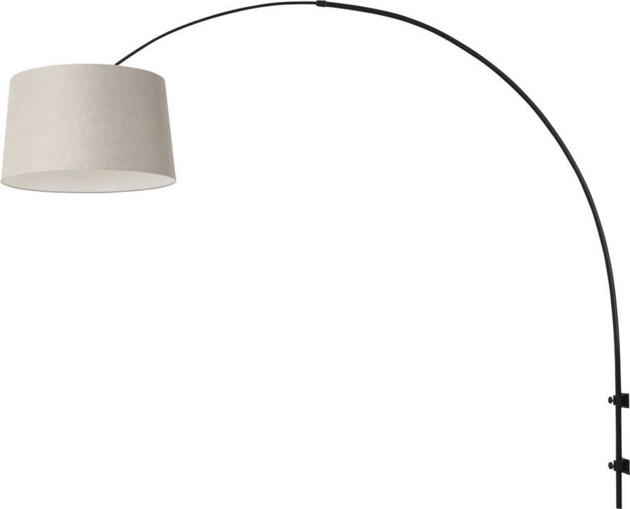 Steinhauer Sparkled Light wandlamp boog kap ⌀45 cm taps draai- en uittrekbaar zwart en grijs