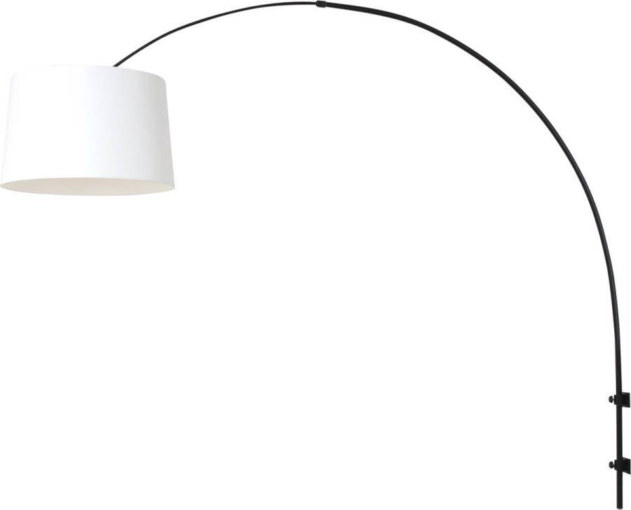 Steinhauer Sparkled Light wandlamp boog kap ⌀45 cm taps draai- en uittrekbaar zwart met wit