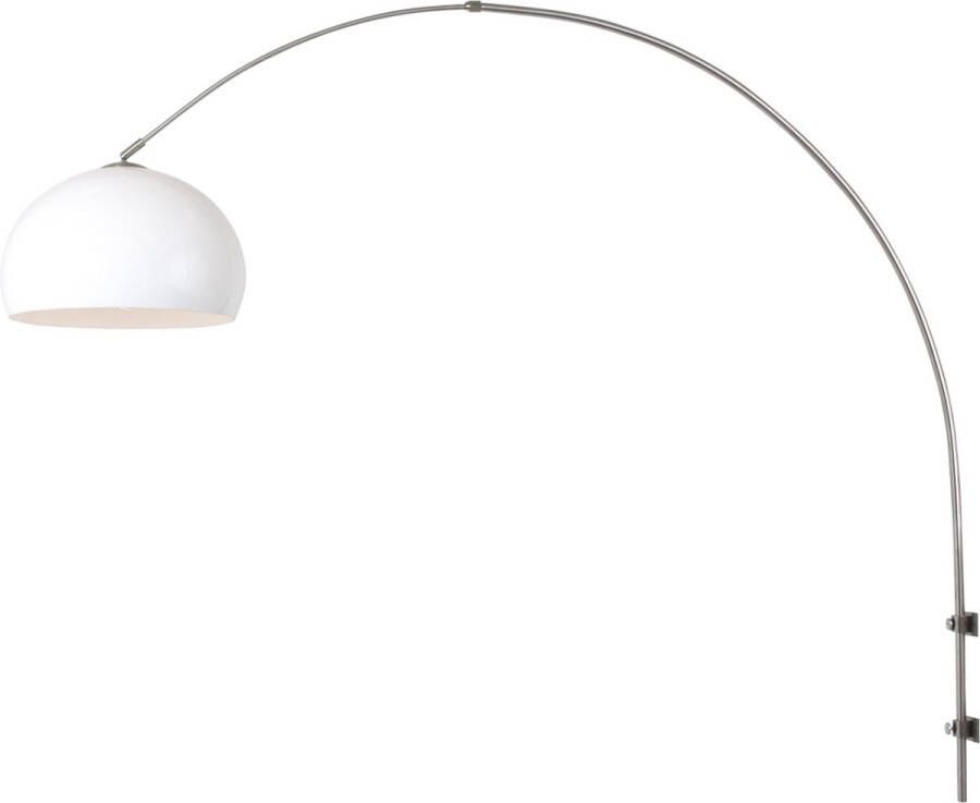 Steinhauer Sparkled Light wandlamp booglamp 140 tot 185 cm breed staal met witte kunststof bol