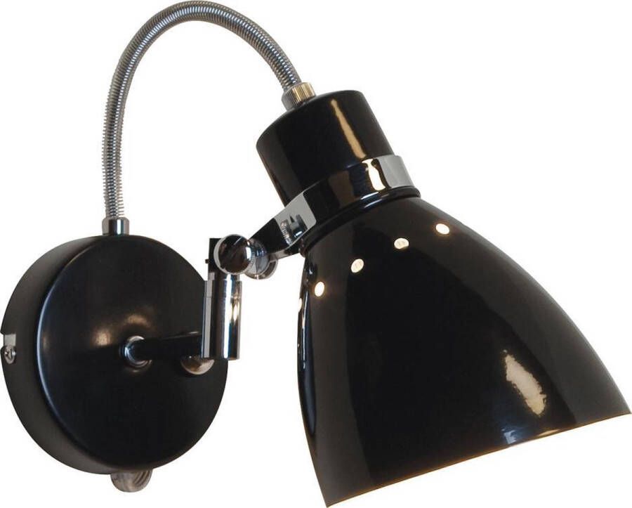 Steinhauer Lightning moderne wandlamp 1-l. Refl. zwart